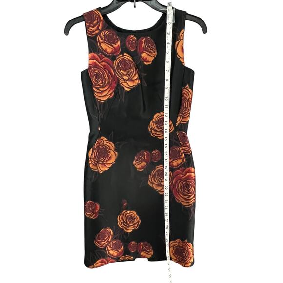 Aquilano Rimondi Sheath Dress 40 US S Black Floral Italy Romantic Euro Summer - Picture 12 of 16